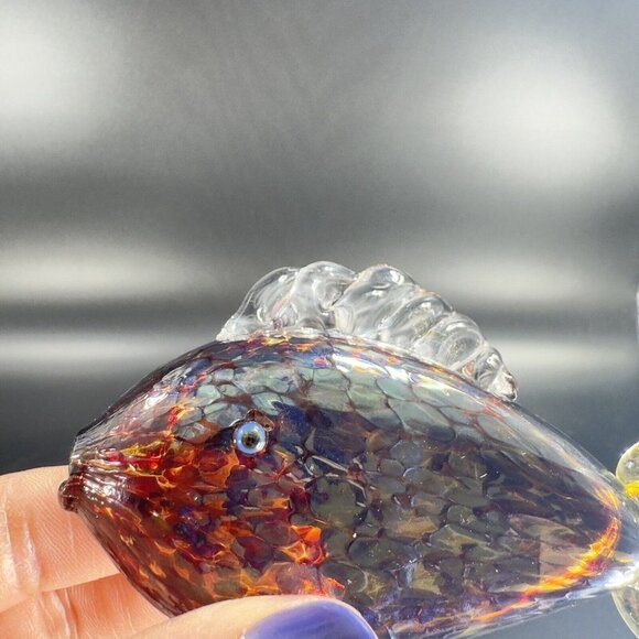 1992 Studio Art Glass Fish Hand Blown Artist Signed Thomas G Hand Made Vintage - Picture 2 of 16